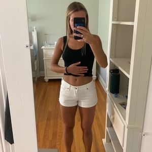 A&F White Jean Shorts 24W